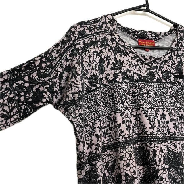 ヴィヴィアンウエストウッド 黒レース 騙し絵 プリント 長袖 カットソー < ブランド ヴィヴィアンウエストウッド 黒レース 騙し絵 プリント 長袖 カットソー < ブランドの