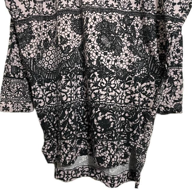 ヴィヴィアンウエストウッド 黒レース 騙し絵 プリント 長袖 カットソー < ブランド ヴィヴィアンウエストウッド 黒レース 騙し絵 プリント 長袖 カットソー < ブランドの