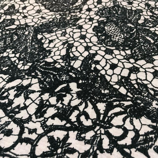 ヴィヴィアンウエストウッド 黒レース 騙し絵 プリント 長袖 カットソー < ブランド ヴィヴィアンウエストウッド 黒レース 騙し絵 プリント 長袖 カットソー < ブランドの