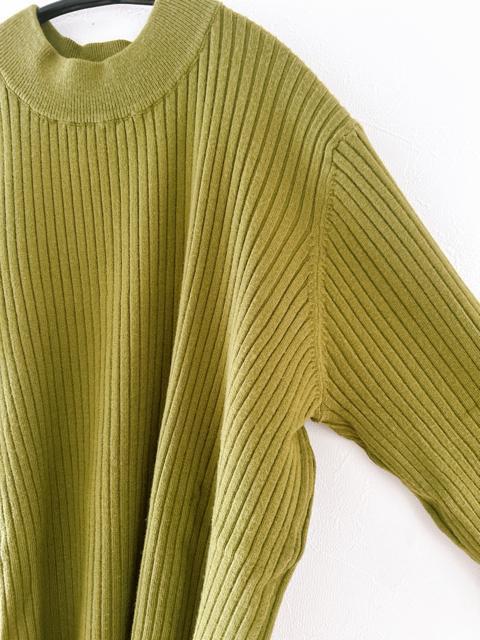 【DISCOAT(ディスコート)】もちもちとした触り心地♪/モチモチリブパイピングハイネック カーキ L size < 女性ファッション 【DISCOAT(ディスコート)】もちもちとした触り心地♪/モチモチリブパイピングハイネック カーキ L size < 女性ファッションの
