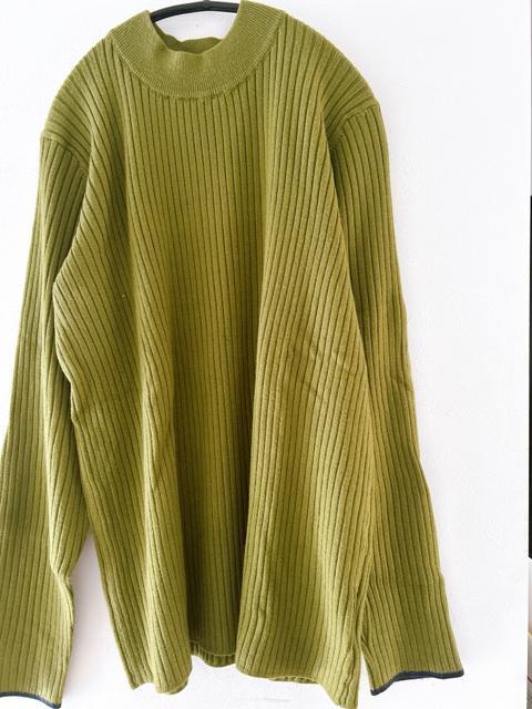 【DISCOAT(ディスコート)】もちもちとした触り心地♪/モチモチリブパイピングハイネック カーキ L size < 女性ファッション 【DISCOAT(ディスコート)】もちもちとした触り心地♪/モチモチリブパイピングハイネック カーキ L size < 女性ファッションの