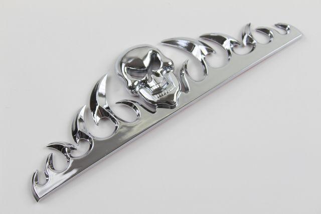 スカルAエンブレム 3Dクロムクロム フロントリアフェンダーに < 自動車/バイク スカルAエンブレム 3Dクロムクロム フロントリアフェンダーに < 自動車/バイク