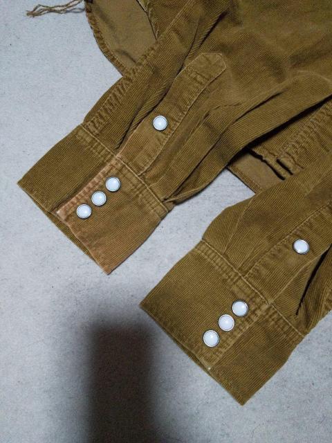 REMI RELIEF レミレリーフ コーデュロイ ウエスタン 長袖シャツ Sサイズ vintage used加工 ブラウン日本製 < ブランド  REMI RELIEF レミレリーフ コーデュロイ ウエスタン 長袖シャツ Sサイズ vintage used加工 ブラウン日本製 < ブランドの