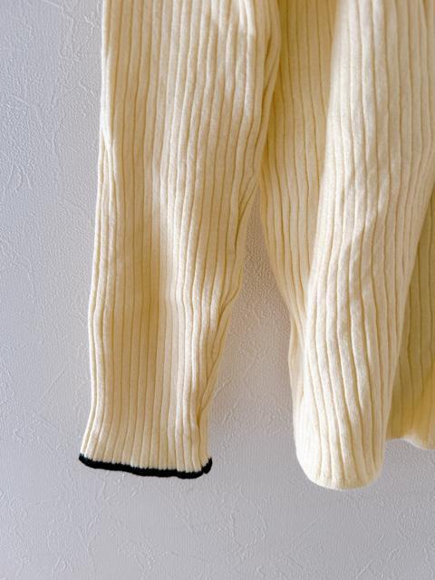 【DISCOAT】モチモチリブパイピングハイネック アイボリー M size ハイネックニット < 女性ファッション 【DISCOAT】モチモチリブパイピングハイネック アイボリー M size ハイネックニット < 女性ファッションの