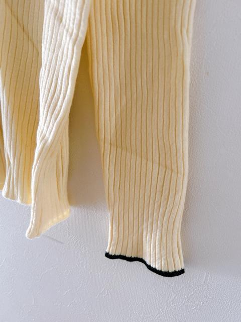 【DISCOAT】モチモチリブパイピングハイネック アイボリー M size ハイネックニット < 女性ファッション 【DISCOAT】モチモチリブパイピングハイネック アイボリー M size ハイネックニット < 女性ファッションの