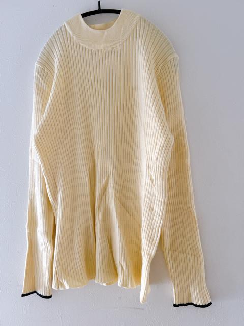【DISCOAT】モチモチリブパイピングハイネック アイボリー M size ハイネックニット < 女性ファッション 【DISCOAT】モチモチリブパイピングハイネック アイボリー M size ハイネックニット < 女性ファッションの