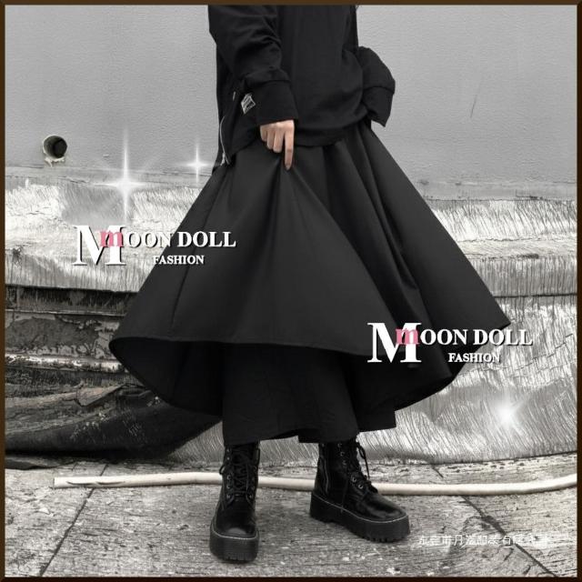 〜3L4L*重ね着風アシンメトリースカート+袴パンツ//ドッキン < 女性ファッション 〜3L4L*重ね着風アシンメトリースカート+袴パンツ//ドッキン < 女性ファッションの