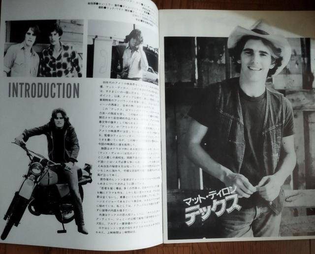 マット・ディロン テックス エミリオ・エステヴェス 映画パンフレット 1984 チケット半券付き 東宝シンデレラ 沢口靖子 < ホビー  マット・ディロン テックス エミリオ・エステヴェス 映画パンフレット 1984 チケット半券付き 東宝シンデレラ 沢口靖子 < ホビーの