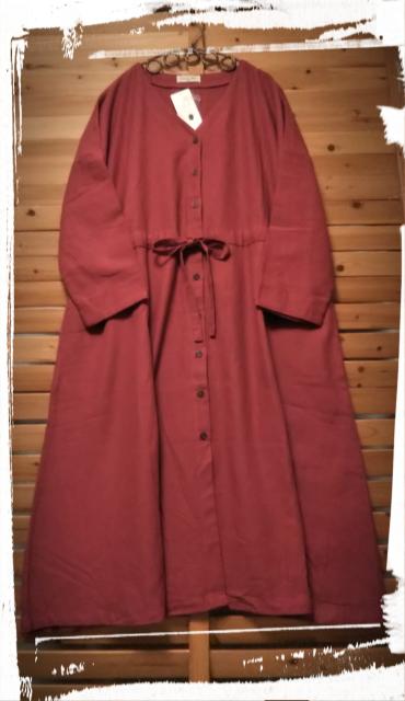 *Samansa Mos2* ウエストribbon コートワンピース 新品くすみred < ブランド *Samansa Mos2* ウエストribbon コートワンピース 新品くすみred < ブランドの