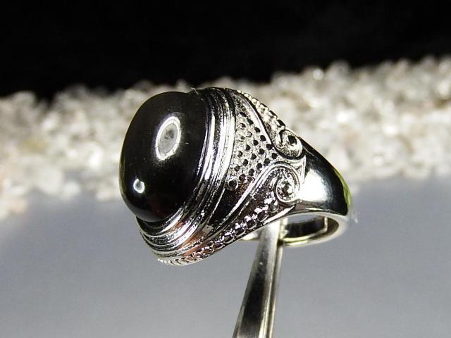 AAAブラックオブシディアン指輪約20号魔除け天然石リングU2-03 < 男性アクセサリー/時計  AAAブラックオブシディアン指輪約20号魔除け天然石リングU2-03 < 男性アクセサリー/時計の