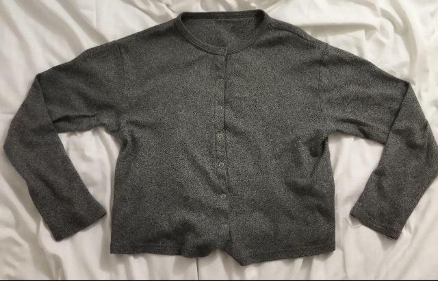 80年代 無印良品 グレースパター模様 クロップド綿カーディガン M 日本製 < 女性ファッション  80年代 無印良品 グレースパター模様 クロップド綿カーディガン M 日本製  < 女性ファッションの