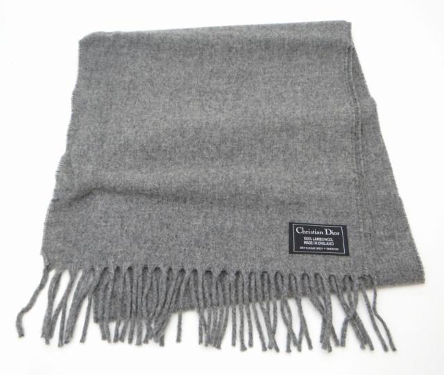 Christian Dior ディオール ウール マフラー グレー<USED> < ブランド Christian Dior ディオール ウール マフラー グレー<USED> < ブランドの