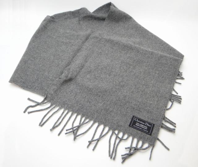 Christian Dior ディオール ウール マフラー グレー<USED> < ブランド Christian Dior ディオール ウール マフラー グレー<USED> < ブランドの