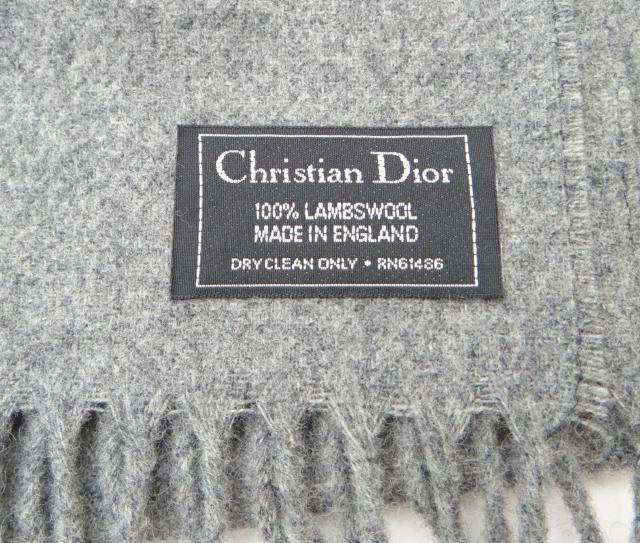Christian Dior ディオール ウール マフラー グレー<USED> < ブランド Christian Dior ディオール ウール マフラー グレー<USED> < ブランドの