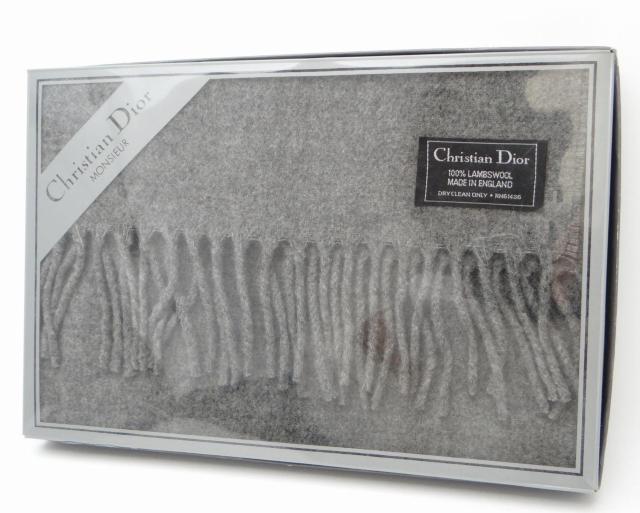 Christian Dior ディオール ウール マフラー グレー<USED> < ブランド Christian Dior ディオール ウール マフラー グレー<USED> < ブランドの