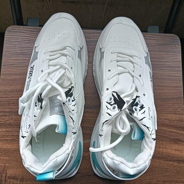 新品 25cm メンズ スニーカー シューズ 靴 ホワイト 男女兼用 < 男性ファッション  新品 25cm メンズ スニーカー シューズ 靴 ホワイト 男女兼用 < 男性ファッションの