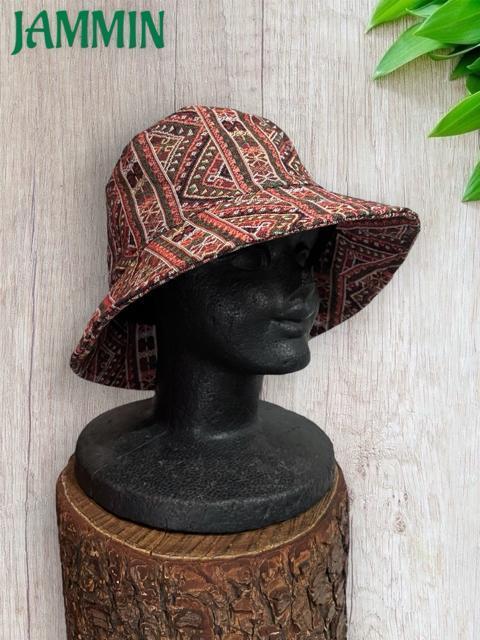 織り柄ハット バケットハット 男女兼用 エスニック アジアン ヒッピー < 男性ファッション 織り柄ハット バケットハット 男女兼用 エスニック アジアン ヒッピー < 男性ファッションの