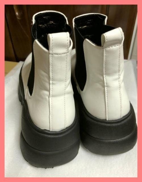 ☆美品☆足長美脚♪厚底サイドゴアショートブーツ白LL☆ < 女性ファッション ☆美品☆足長美脚♪厚底サイドゴアショートブーツ白LL☆ < 女性ファッションの