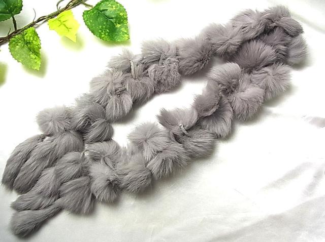 500円スタ【美品】ラビットファー マフラー 2連ボンボンタイプ(6) < 女性ファッション 500円スタ【美品】ラビットファー マフラー 2連ボンボンタイプ(6) < 女性ファッションの