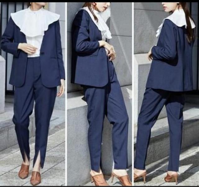 新品☆3L♪ビッグ衿クールで可愛いパンツスーツ3点セット32,690円を☆R131 < 女性ファッション 新品☆3L♪ビッグ衿クールで可愛いパンツスーツ3点セット32,690円を☆R131 < 女性ファッションの