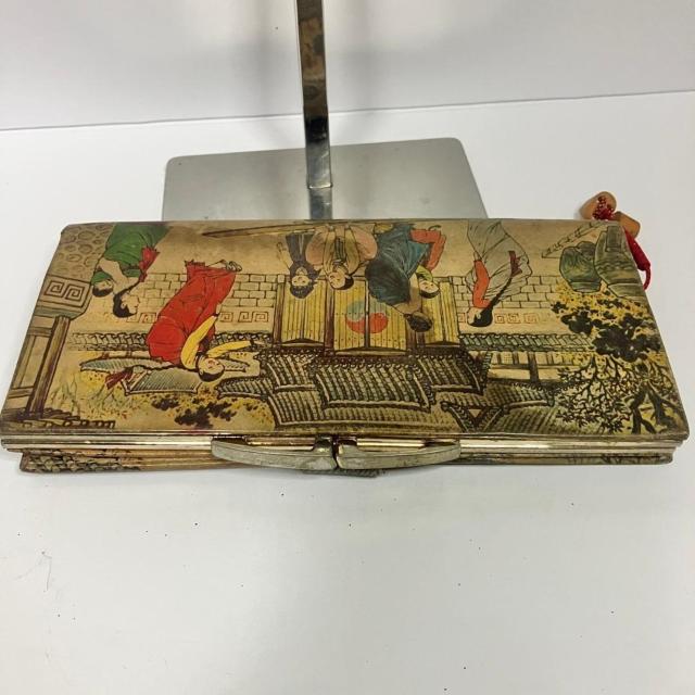 韓国 伝統絵画モチーフ 本革長財布 Genuine Leather がま口財布 < 女性ファッション 韓国 伝統絵画モチーフ 本革長財布 Genuine Leather がま口財布 < 女性ファッションの