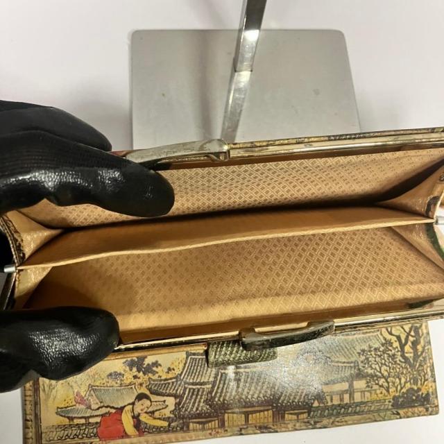 韓国 伝統絵画モチーフ 本革長財布 Genuine Leather がま口財布 < 女性ファッション 韓国 伝統絵画モチーフ 本革長財布 Genuine Leather がま口財布 < 女性ファッションの