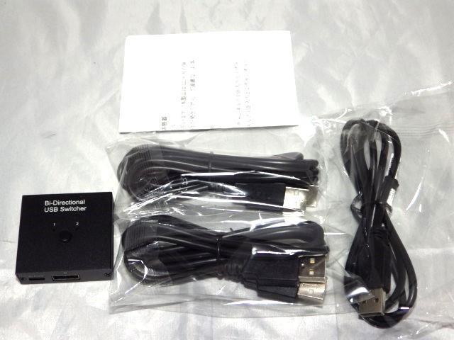 USB 2�|�[�g�ؑ֊� (�o�����^�C�v USB2.0�Ή� �蓮�Z���N�^�[) �{�@���܂�(�ڑ��@��pUSB�P�[�u��2�{)  �� PC�{��/���Ӌ@��� 