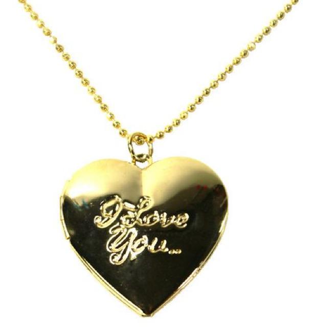 ロケットペンダント・I love you - (ゴールド) トップ ピルケース 写真 遺影 思い出 ネックレス 手紙 可愛い < 女性アクセサリー/時計  ロケットペンダント・I love you - (ゴールド) トップ ピルケース 写真 遺影 思い出 ネックレス 手紙 可愛い < 女性アクセサリー/時計の