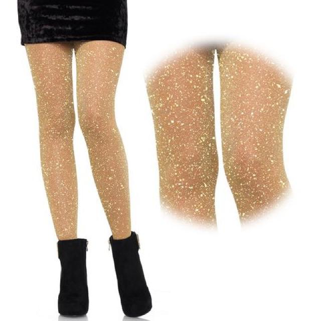 LEGAVENUE キラキラメタリックストッキング ゴールド < 女性ファッション  LEGAVENUE キラキラメタリックストッキング ゴールド  < 女性ファッションの