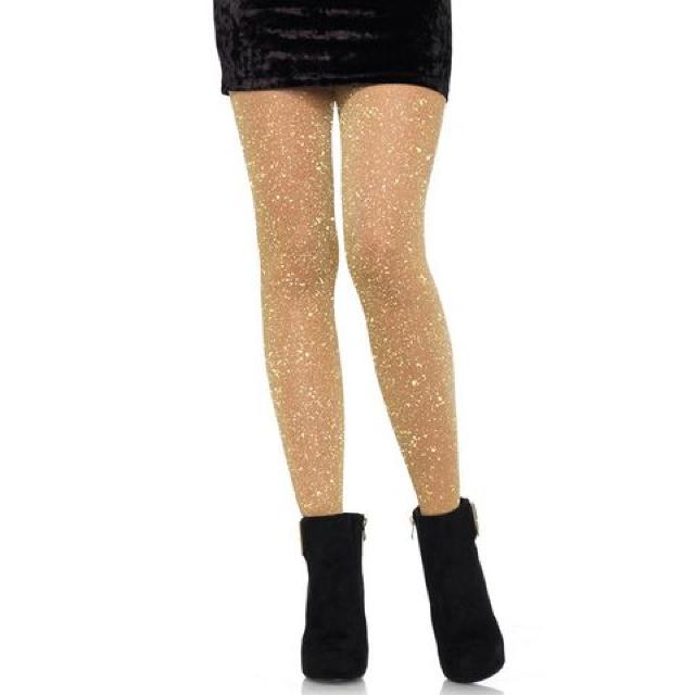 LEGAVENUE キラキラメタリックストッキング ゴールド < 女性ファッション  LEGAVENUE キラキラメタリックストッキング ゴールド < 女性ファッションの