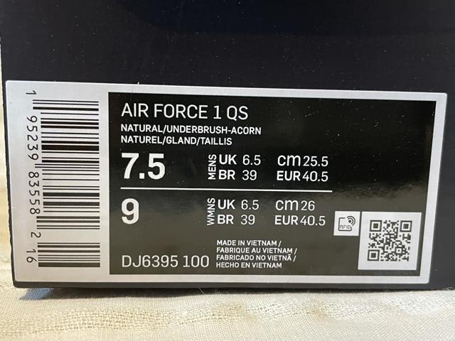 NIKE AIR FORCE1 LOW "ACORN" 25.5cm新品未使用 < ブランド  NIKE AIR FORCE1 LOW "ACORN" 25.5cm新品未使用 < ブランドの