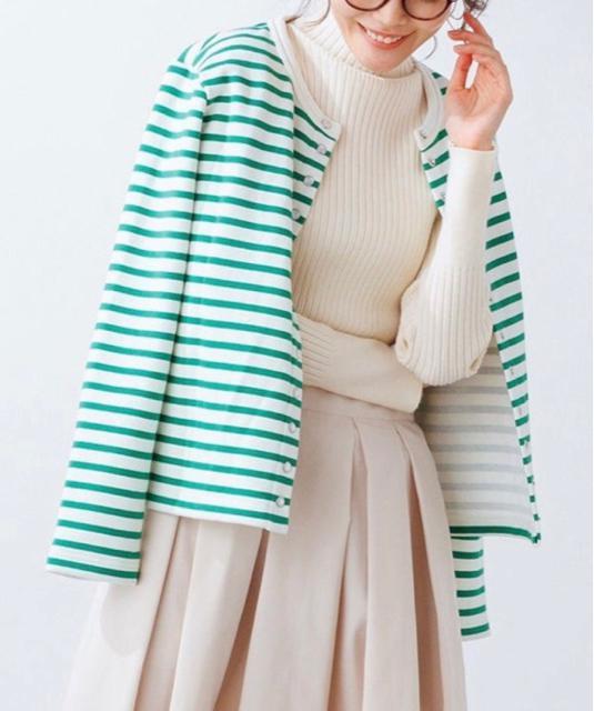 新品  HUNCHボーダー柄スナップボタンカーディガン < 女性ファッション  新品  HUNCHボーダー柄スナップボタンカーディガン  < 女性ファッションの