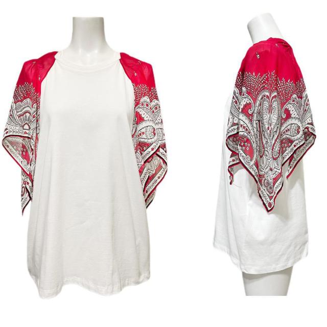 新品ツインセット Tシャツ(カットソー) 白×赤 #S TWIN-SET < 女性ファッション 新品ツインセット Tシャツ(カットソー) 白×赤 #S TWIN-SET < 女性ファッションの