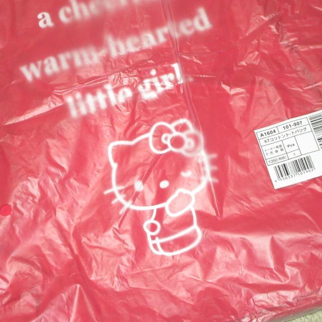 未開封☆ハローキティ*コットントートバッグ(レッド系) < 女性ファッション  未開封☆ハローキティ*コットントートバッグ(レッド系) < 女性ファッションの