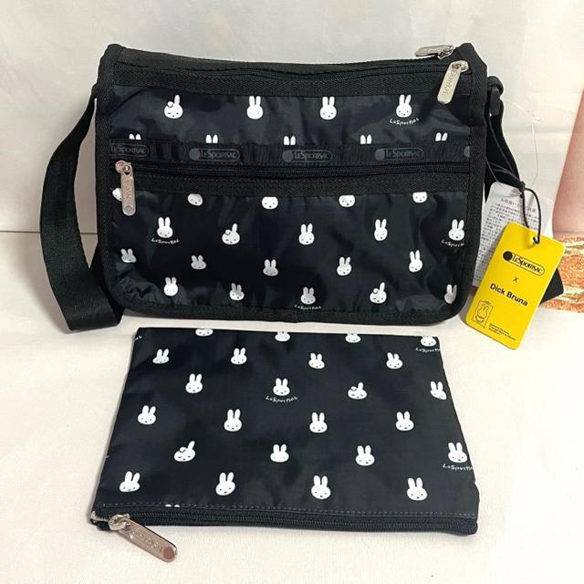 新品★LeSportsac レスポートサック ミッフィー ブラック 黒色 ショルダーバッグ ポーチ 7507 S セット 送料無料 < 女性ファッション  新品★LeSportsac レスポートサック ミッフィー ブラック 黒色 ショルダーバッグ ポーチ 7507 S セット 送料無料 < 女性ファッションの