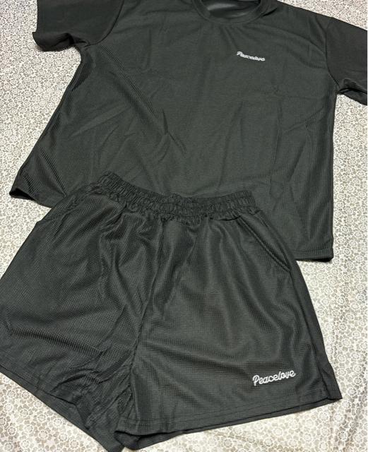 セットアップ ショートパンツ 刺繍英字 上下セット ブラック 大きいサイズ < 女性ファッション セットアップ ショートパンツ 刺繍英字 上下セット ブラック 大きいサイズ < 女性ファッションの