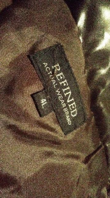 △REFINED ダウンジャケット 4L 大きいサイズ 中古 フード脱着式 ダークブラウン系 < 男性ファッション △REFINED ダウンジャケット 4L 大きいサイズ 中古 フード脱着式 ダークブラウン系 < 男性ファッションの
