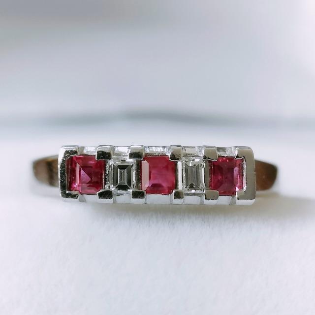 �O�z �_�C�������h�~���r�[ �����O Pt900 0.28ct 0.12ct 4.9g �� �����A�N�Z�T���[/���v�� 