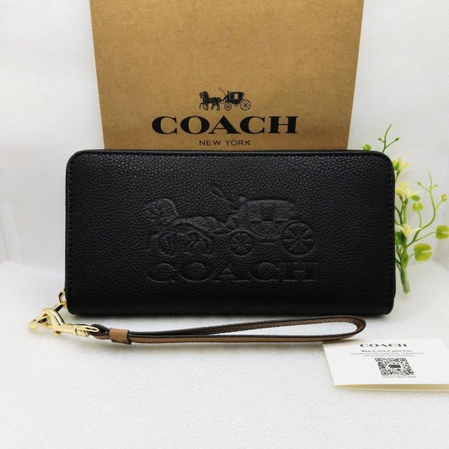 新品COACH ホース&キャリッジ アコーディオンジップアラウンドウォレット 長財布 ブラック < ブランド 新品COACH ホース&キャリッジ アコーディオンジップアラウンドウォレット 長財布 ブラック < ブランドの