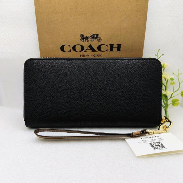 新品COACH ホース&キャリッジ アコーディオンジップアラウンドウォレット 長財布 ブラック < ブランド 新品COACH ホース&キャリッジ アコーディオンジップアラウンドウォレット 長財布 ブラック < ブランドの