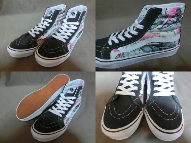 南国風トロピカルイラスト柄デザイン Vans【Sk8-Hi Slim】25.5a < ブランド  南国風トロピカルイラスト柄デザイン Vans【Sk8-Hi Slim】25.5a < ブランドの
