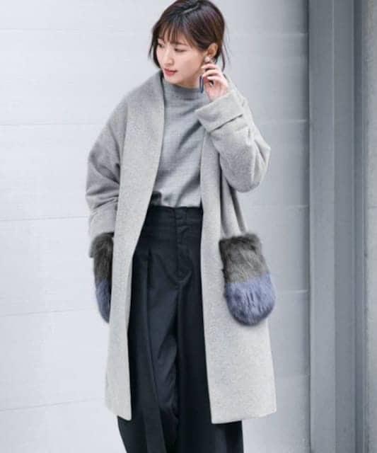 定価10,890円●URBAN RESEARCHアーバンリサーチ●2weyポケットファーコート●グレー●ロングコート < ブランド 定価10,890円●URBAN RESEARCHアーバンリサーチ●2weyポケットファーコート●グレー●ロングコート < ブランドの
