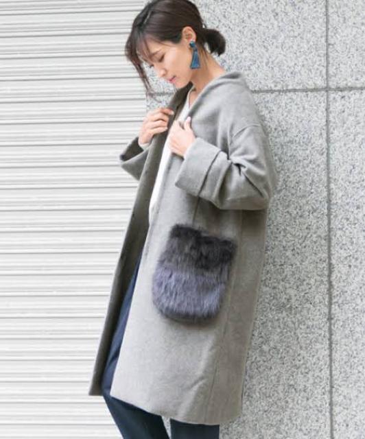 定価10,890円●URBAN RESEARCHアーバンリサーチ●2weyポケットファーコート●グレー●ロングコート < ブランド 定価10,890円●URBAN RESEARCHアーバンリサーチ●2weyポケットファーコート●グレー●ロングコート < ブランドの
