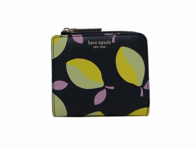 ケイトスペード レザー レモン L字ファスナー二つ折り財布 ブラック【送料無料】 < ブランド ケイトスペード レザー レモン L字ファスナー二つ折り財布 ブラック【送料無料】 < ブランドの