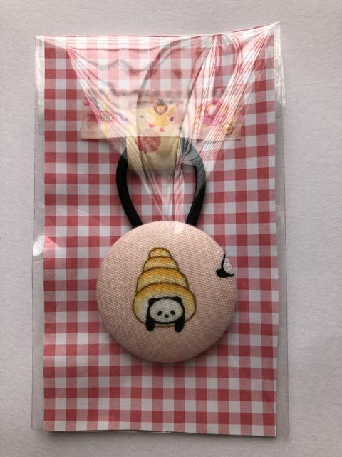 ハンドメイド ヘアゴム 特大 くるみボタン コロネに入っちゃったの〜 < 女性ファッション  ハンドメイド ヘアゴム 特大 くるみボタン コロネに入っちゃったの〜  < 女性ファッションの