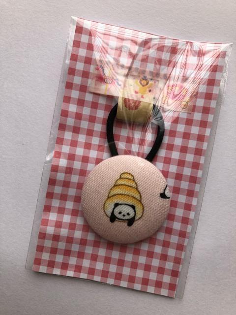 ハンドメイド ヘアゴム 特大 くるみボタン コロネに入っちゃったの〜 < 女性ファッション  ハンドメイド ヘアゴム 特大 くるみボタン コロネに入っちゃったの〜 < 女性ファッションの