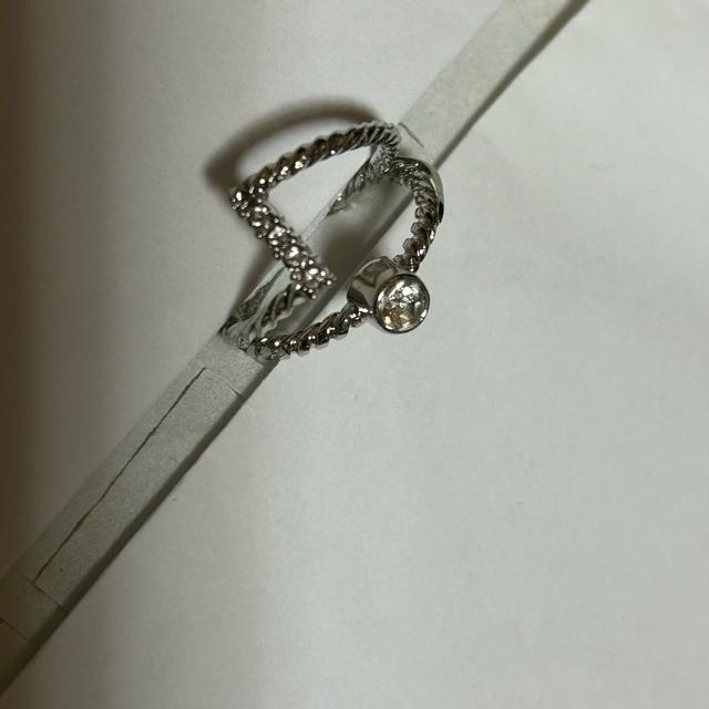 重ね付けデザインリング ジルコニア サイズ15号 管理番号20251-I < 女性アクセサリー/時計 重ね付けデザインリング ジルコニア サイズ15号 管理番号20251-I < 女性アクセサリー/時計の