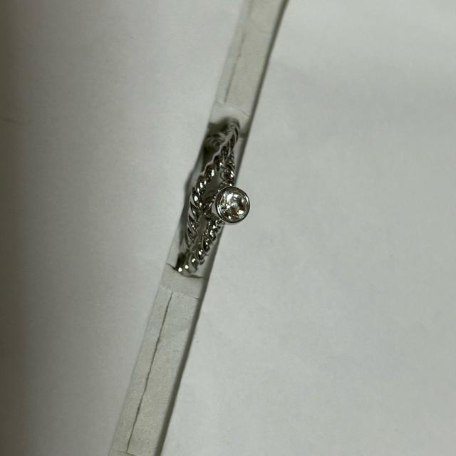 重ね付けデザインリング ジルコニア サイズ15号 管理番号20251-I < 女性アクセサリー/時計 重ね付けデザインリング ジルコニア サイズ15号 管理番号20251-I < 女性アクセサリー/時計の