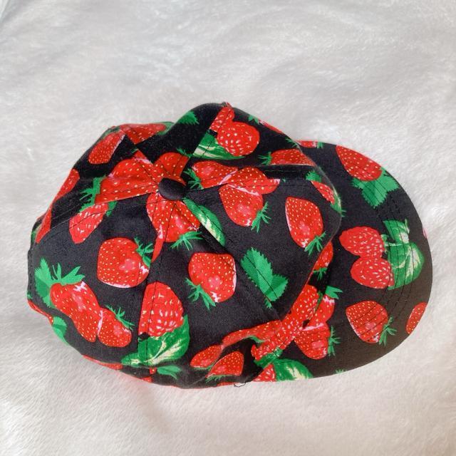 イチゴ柄 いちご 総柄 キャップ 帽子 フリー 調節可能 カジュアル帽子 大人用 N2m < 女性ファッション イチゴ柄 いちご 総柄 キャップ 帽子 フリー 調節可能 カジュアル帽子 大人用 N2m < 女性ファッションの