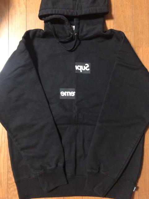 18AW Comme des Garons SHIRT Split Box Logo Hooded Sweatshirt   uh 